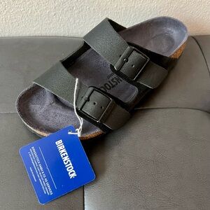 NWT Birkenstock Arizona BS, Black/Asphalt Black, Size 35 or US 4 - 4.5